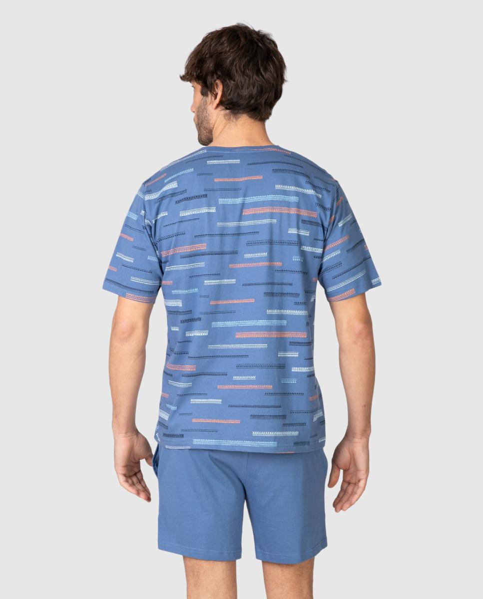 Pijama Curto Azul-2