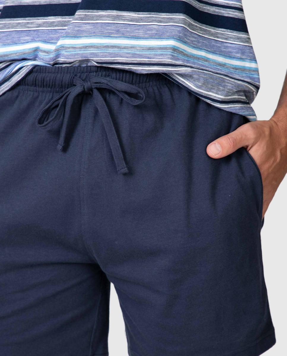 Pijama Curto Azul-4