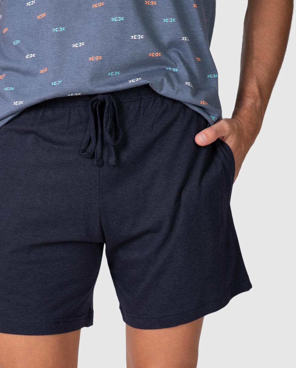 Pijama Curto Cinzento-3