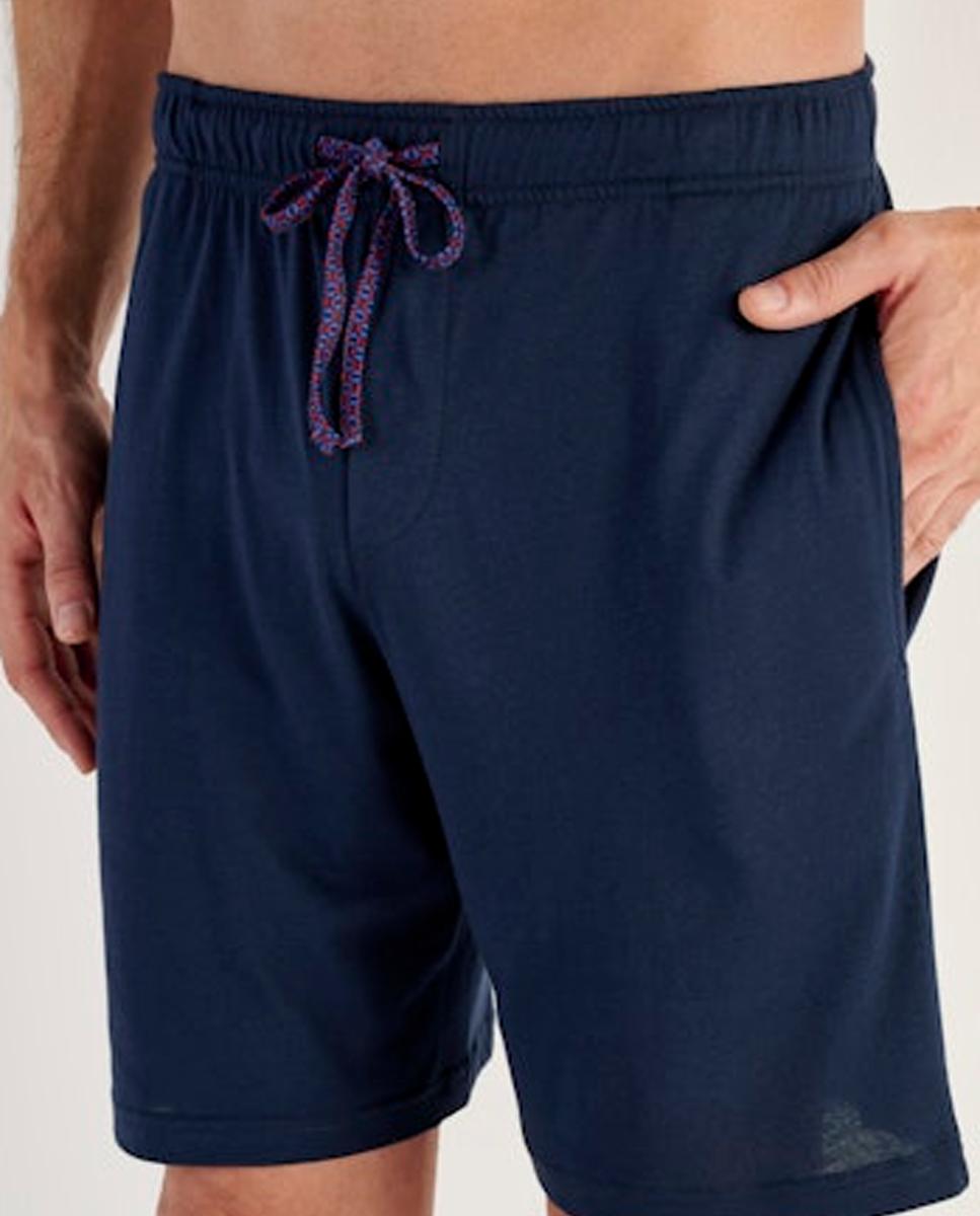 Pijama de Malha de Algodão e Modal com Gola em Bico e Estampado Bordeaux-5