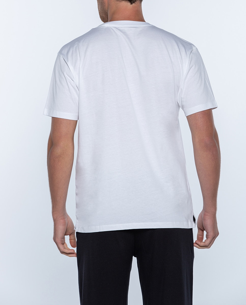 T-shirt de Manga Curta, Basix Branco-2