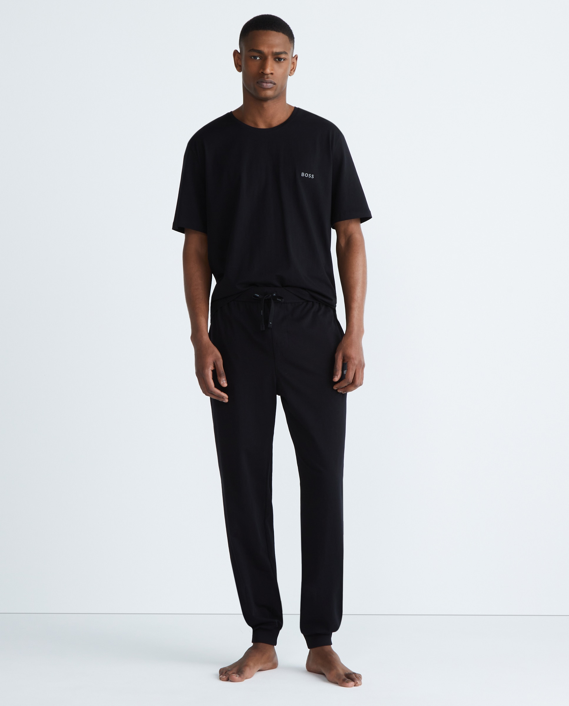 T-shirt de Pijama com Manga Curta - Preto Preto-2