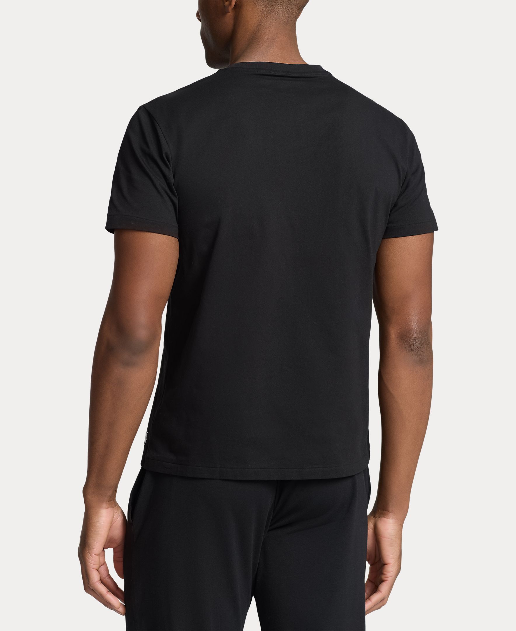 Camisola de Pijama de Malha de Algodão com Logótipo Preto-2
