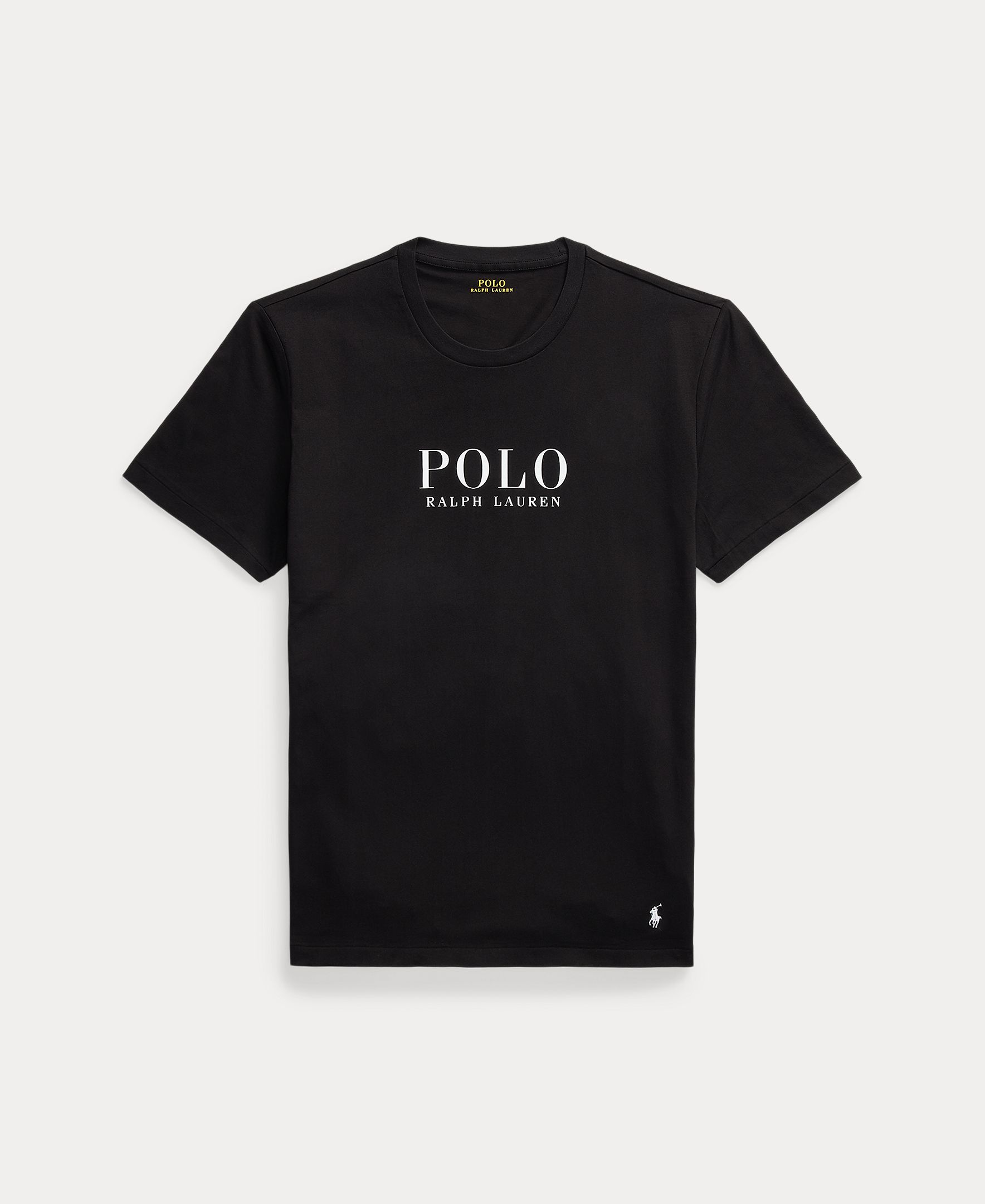 Camisola de Pijama de Malha de Algodão com Logótipo Preto-3