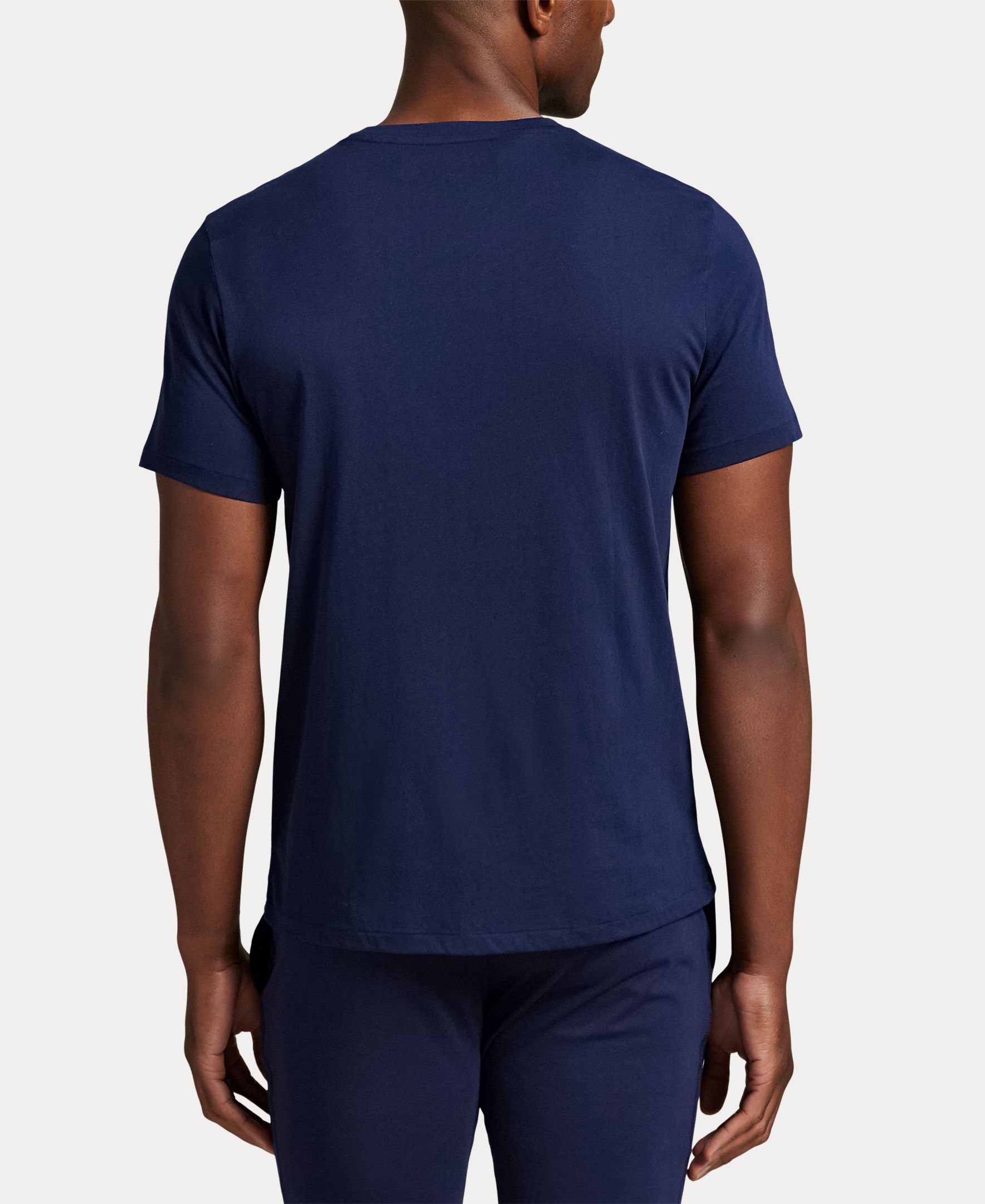 Camisola de Pijama de Malha de Algodão com Logótipo Azul-marinho-2