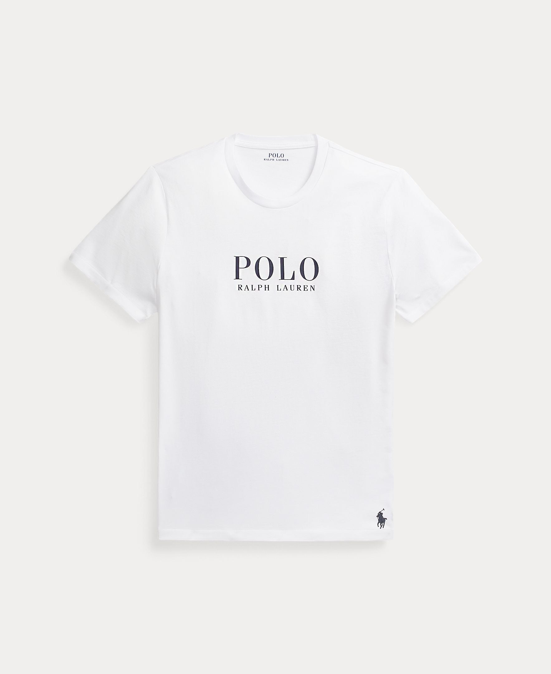 Camisola de Pijama de Malha de Algodão com Logótipo Branco-5