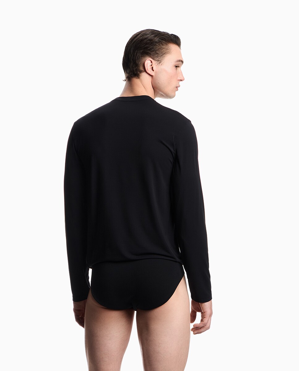 Camisola de Manga Comprida Preto-2