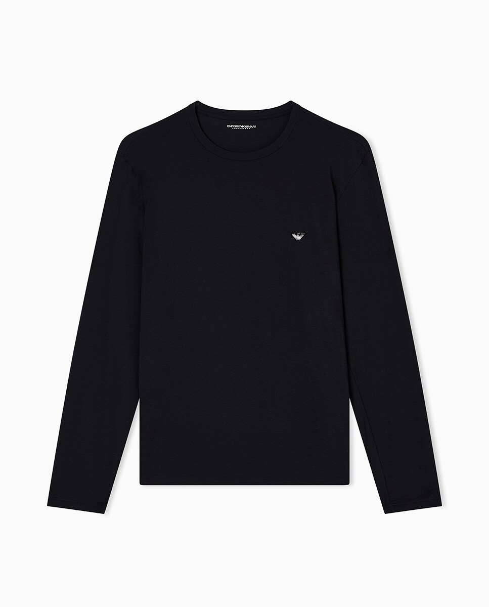 Camisola de Manga Comprida Preto-4