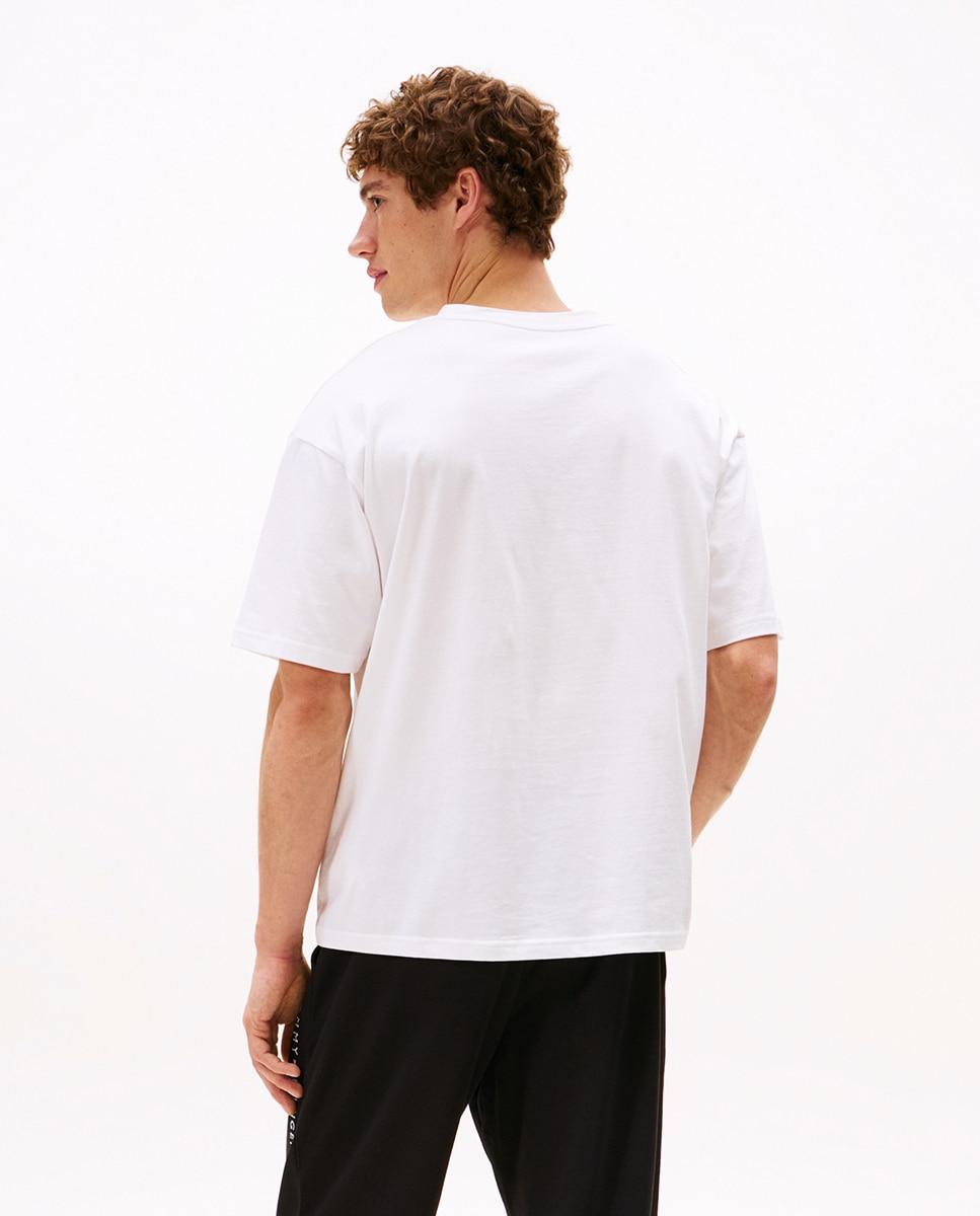 T-shirt com Logótipo Estampado Branco-2