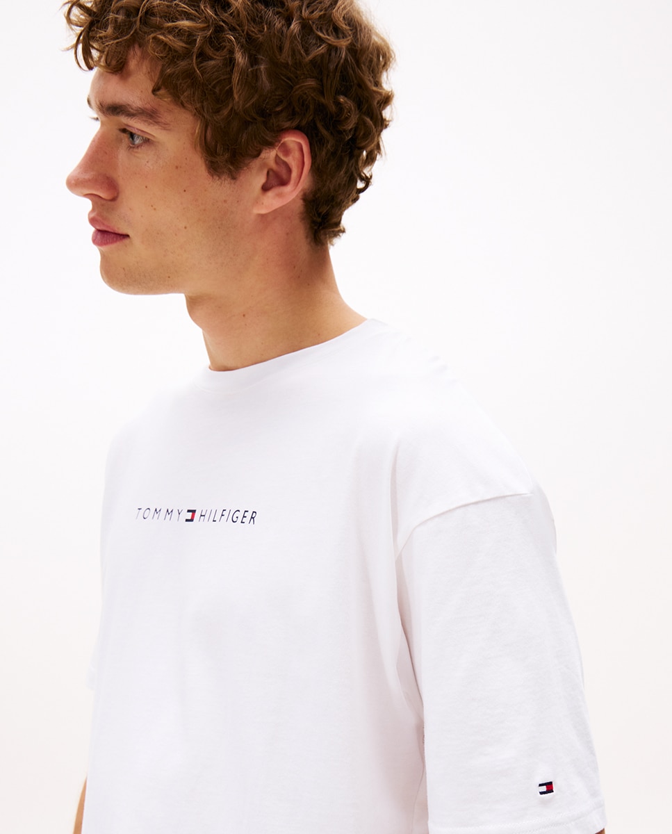 T-shirt com Logótipo Estampado Branco-3