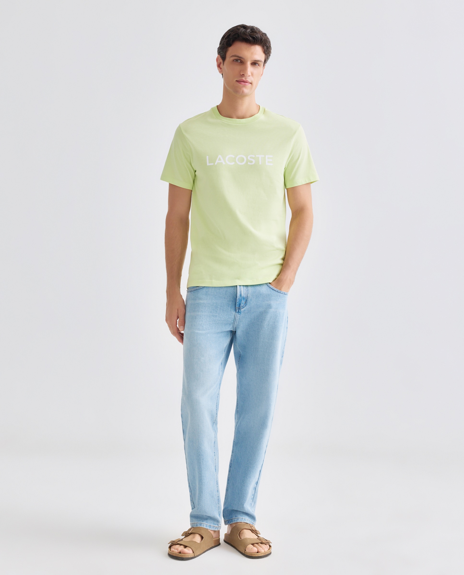 T-shirt Loungewear de Algodão com Logótipo Verde-2