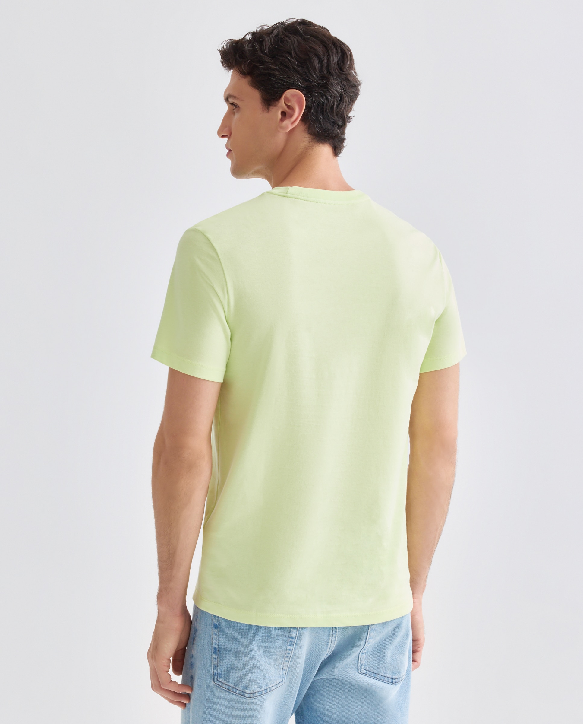 T-shirt Loungewear de Algodão com Logótipo Verde-3