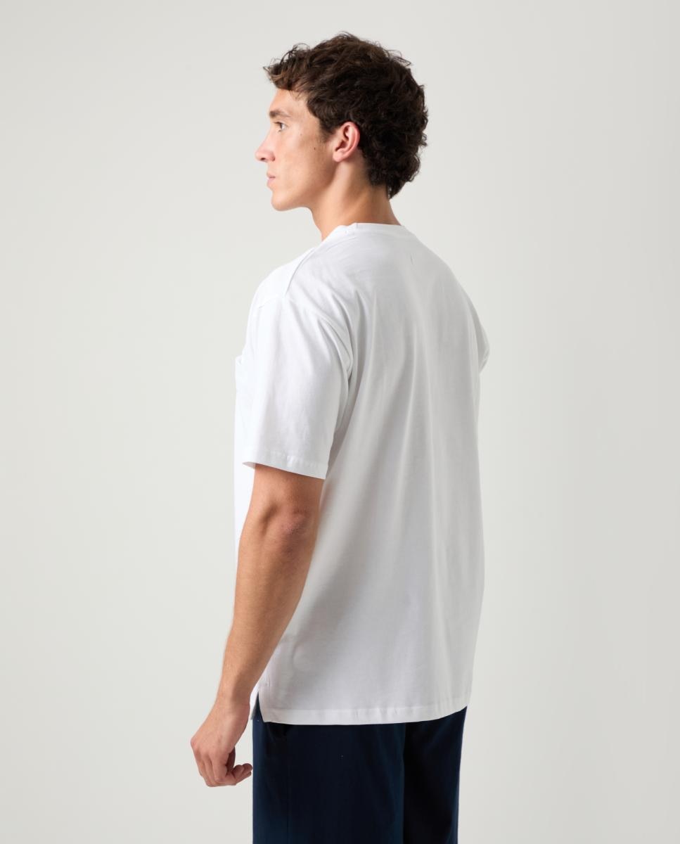 T-shirt com manga curta Branco-2