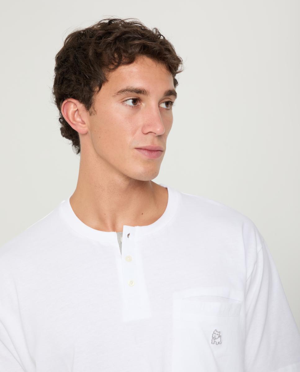 T-shirt com manga curta Branco-3