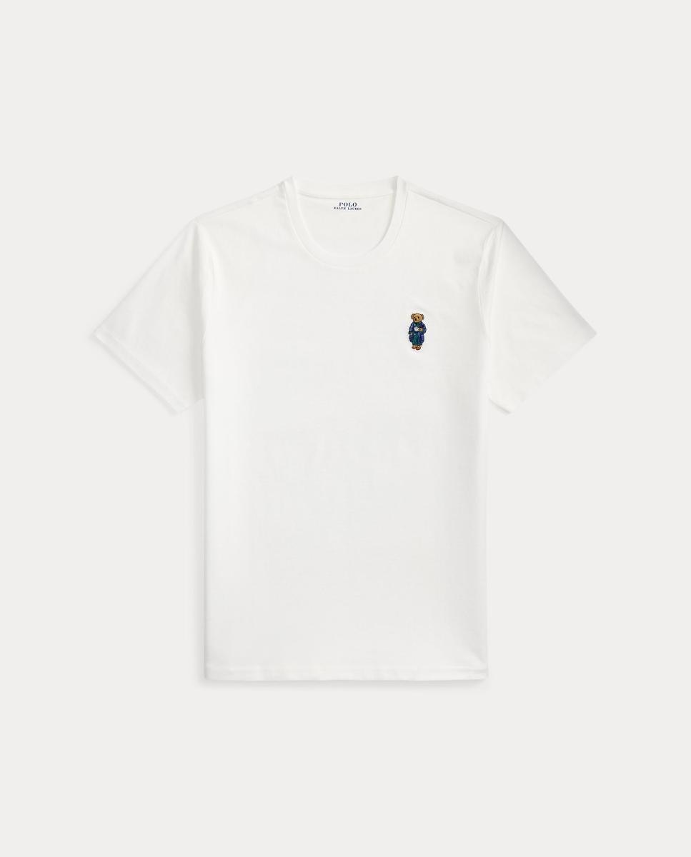Camisola de Pijama de Algodão com Polo Bear Branco-3