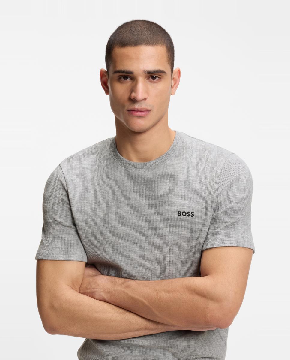 Camiseta manga corta de pijama de hombre. - Boss - Gris Gris-3