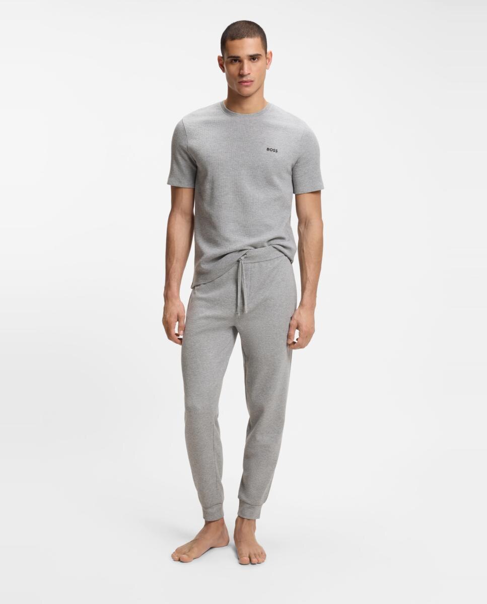 Camiseta manga corta de pijama de hombre. - Boss - Gris Gris-4