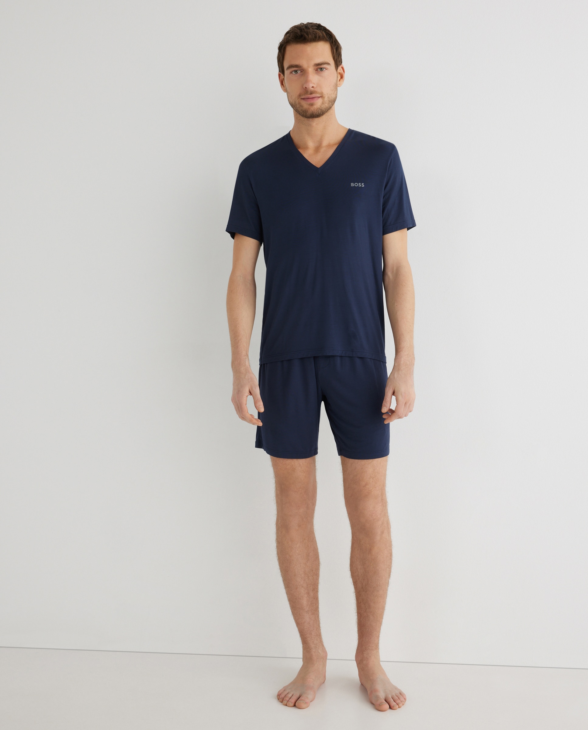 Imagem 0 de Calções de pijama em micro modal azuis