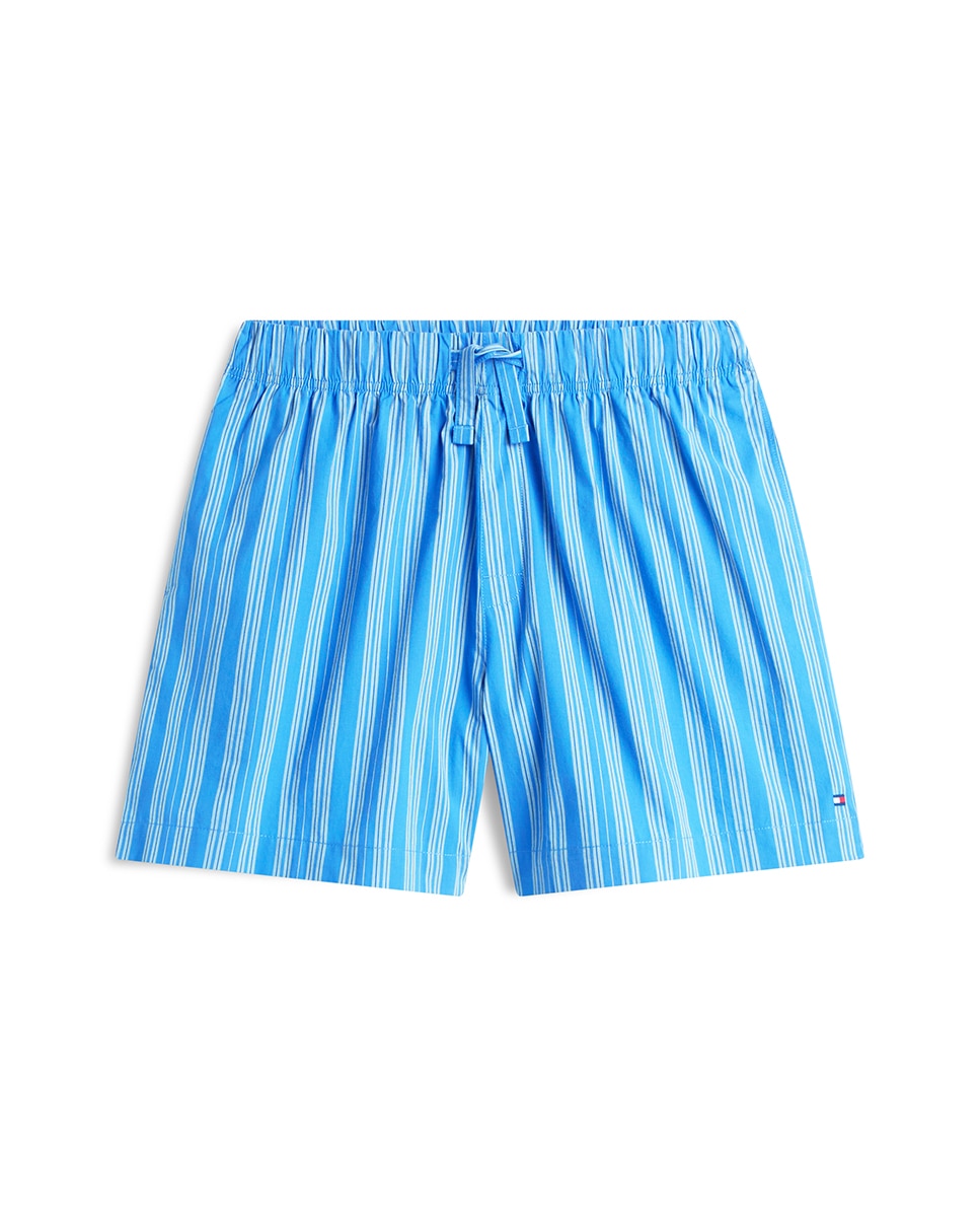 Calças de Pijama em Tecido com Estampado Azul-5