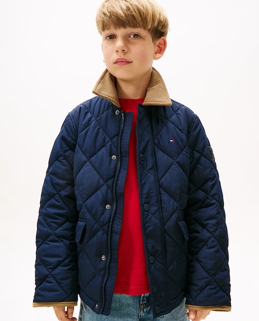 Imagem 0 de Blusão Acolchoado com Gola de Bombazina em Contraste