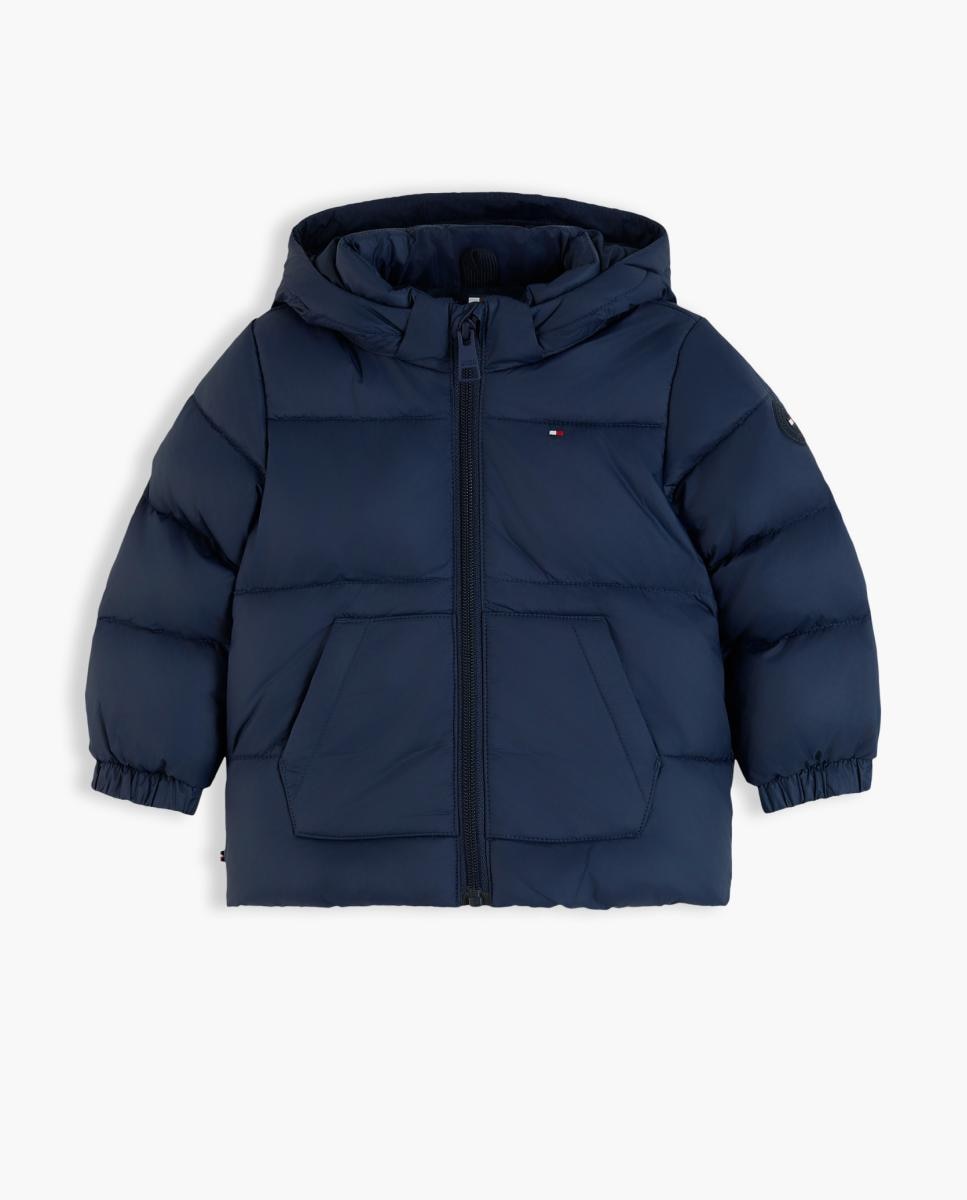 Plumífero de bebé niño con capucha - Tommy Hilfiger - Azul marino Azul marino-1