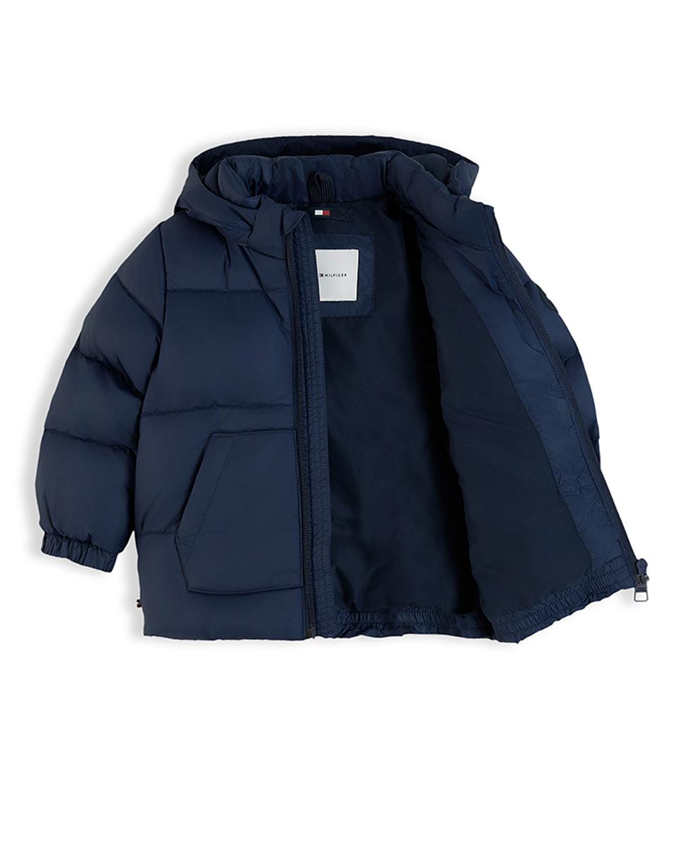 Plumífero de bebé niño con capucha - Tommy Hilfiger - Azul marino Azul marino-3