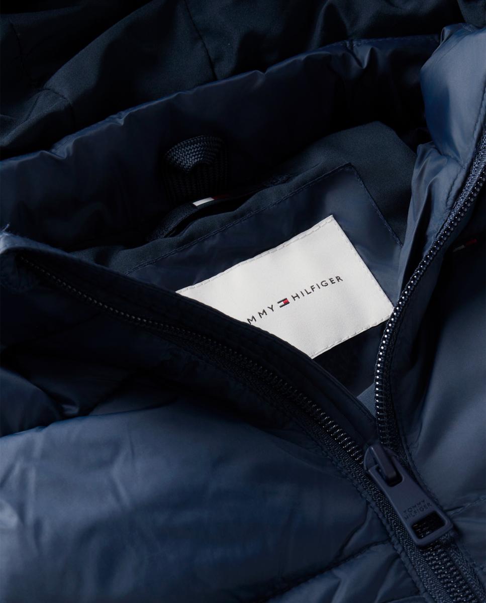 Plumífero de bebé niño con capucha - Tommy Hilfiger - Azul marino Azul marino-4
