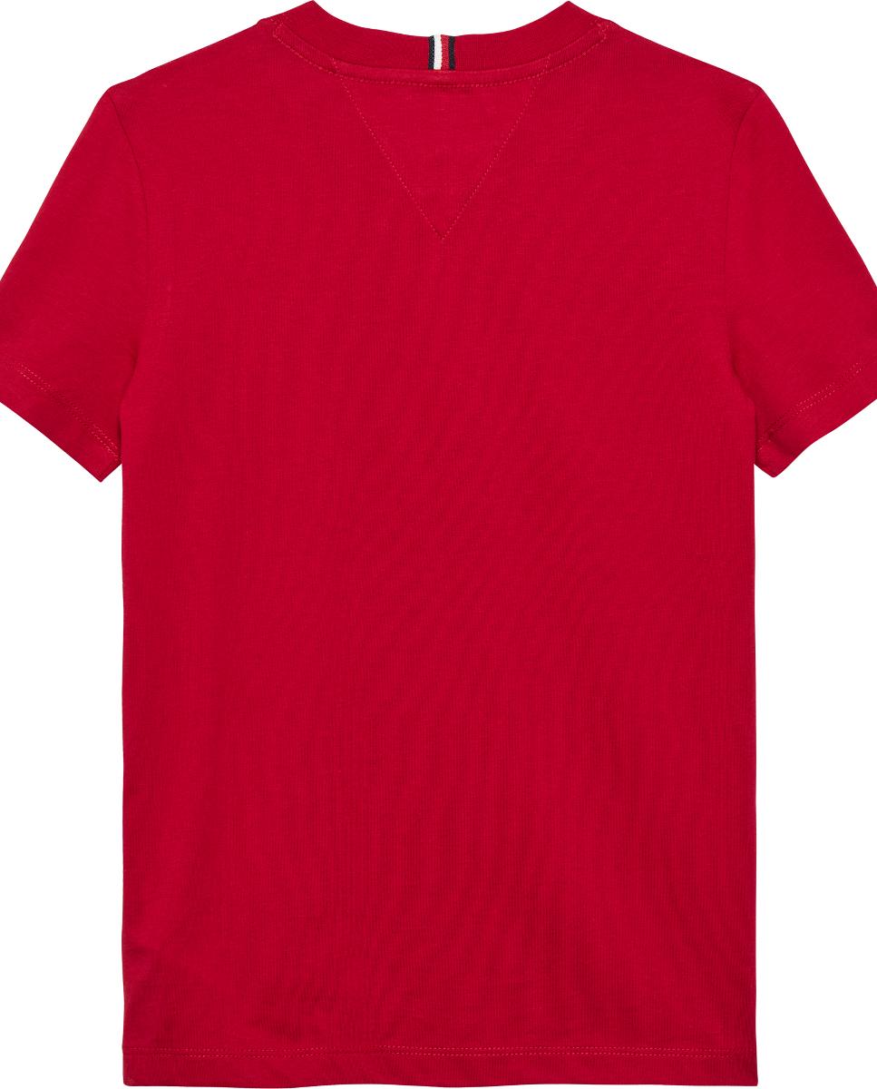 T-shirt de Bebé com Manga Curta e Logótipo Estilo Varsity Tommy Hilfiger Vermelho-6