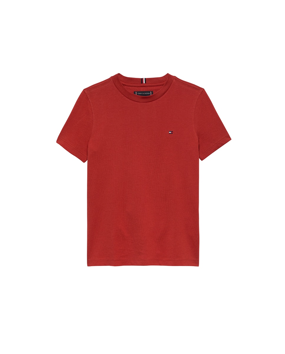 T-shirt de Bebé com Manga Curta e Gola Redonda Vermelho-1