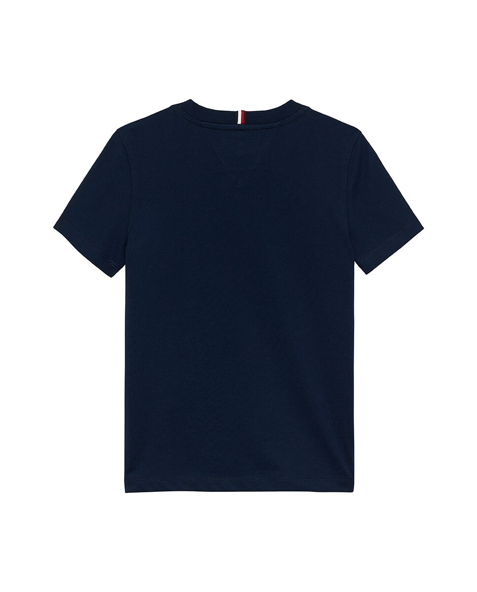 T-shirt de Bebé com Manga Curta e Logótipo à Frente Tommy Hilfiger Azul-2
