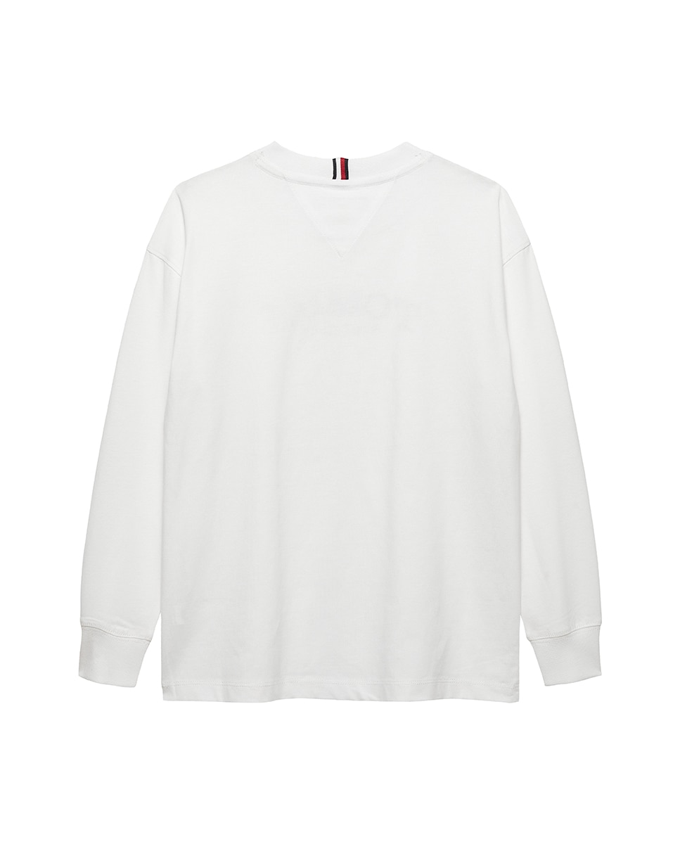 Camisola de Bebé com Manga Comprida e Logótipo à Frente Branco-2