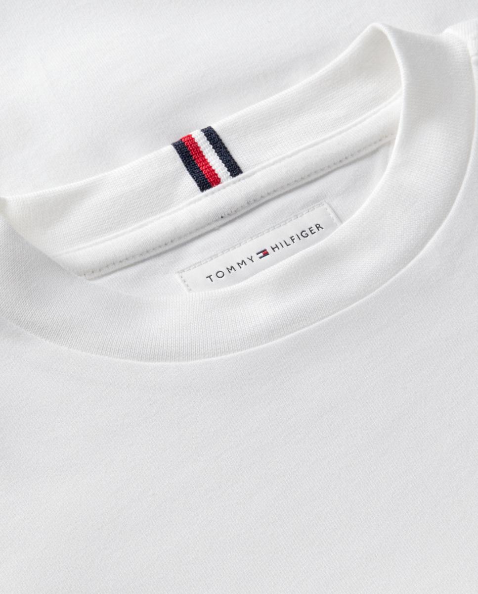 Camiseta de niño de manga larga con logo en la manga - Tommy Hilfiger - Blanco Blanco-3