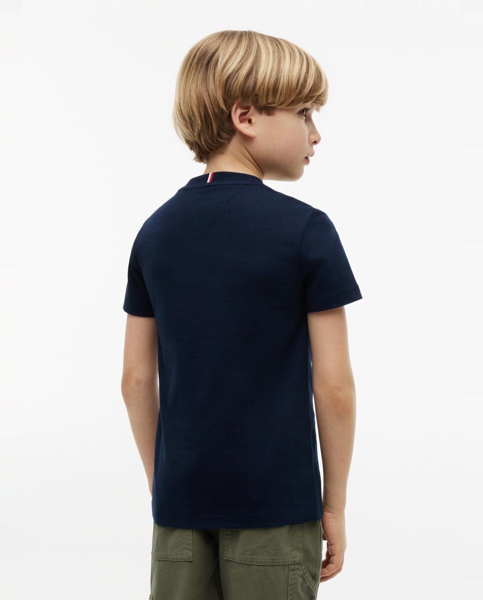 Camiseta de niño de manga corta con logo en el pecho - Tommy Hilfiger - Azul marino Azul marino-2
