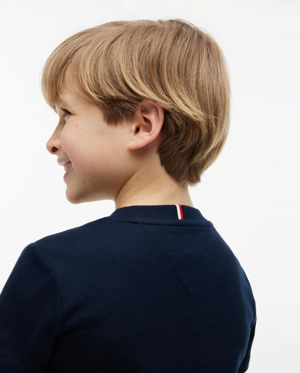 Camiseta de niño de manga corta con logo en el pecho - Tommy Hilfiger - Azul marino Azul marino-3
