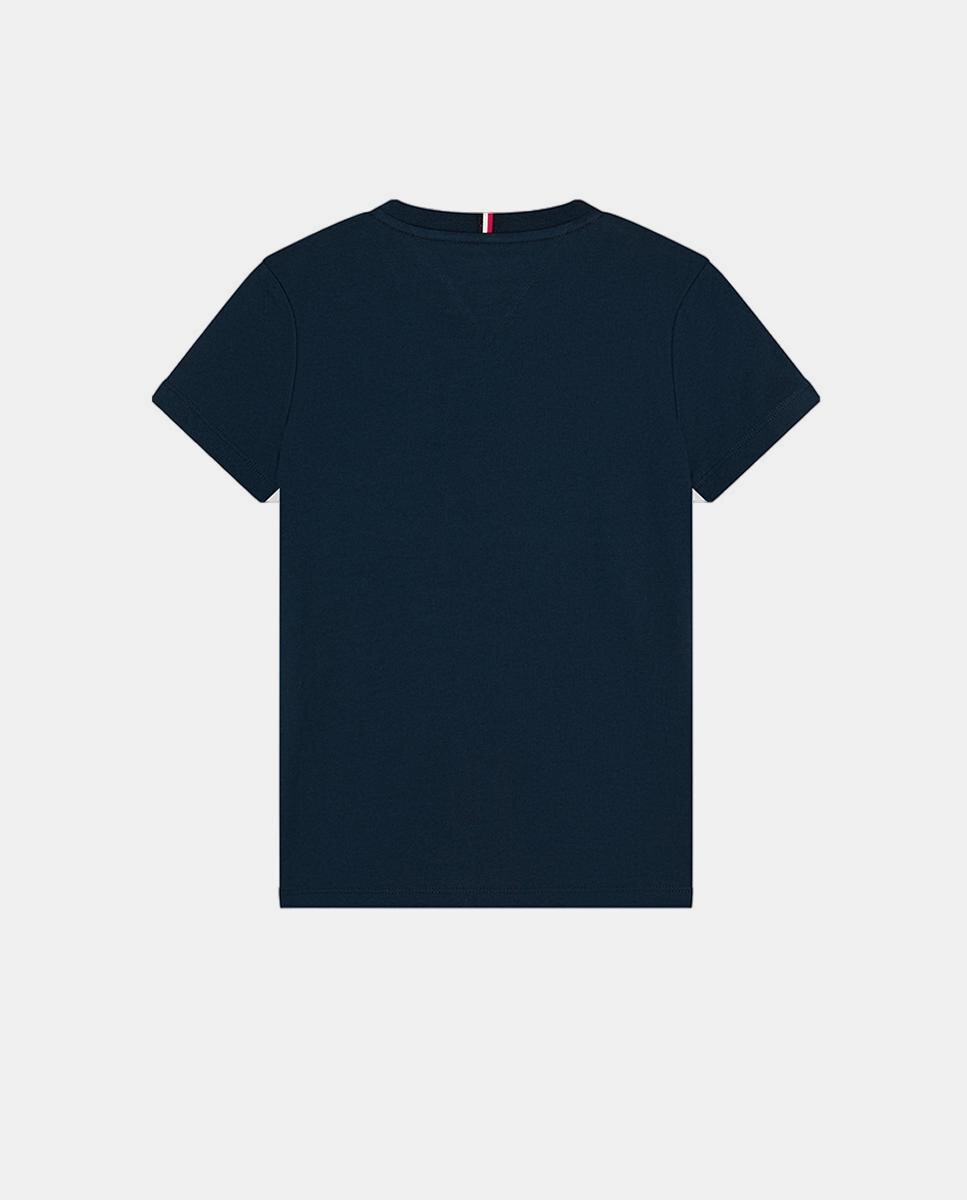 Camiseta de niño de manga corta con logo en el pecho - Tommy Hilfiger - Azul marino Azul marino-6