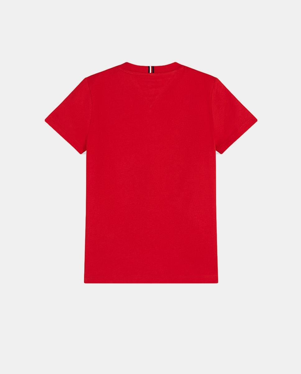 Camiseta de niño de manga corta con logo en el pecho - Tommy Hilfiger - Rojo Rojo-6