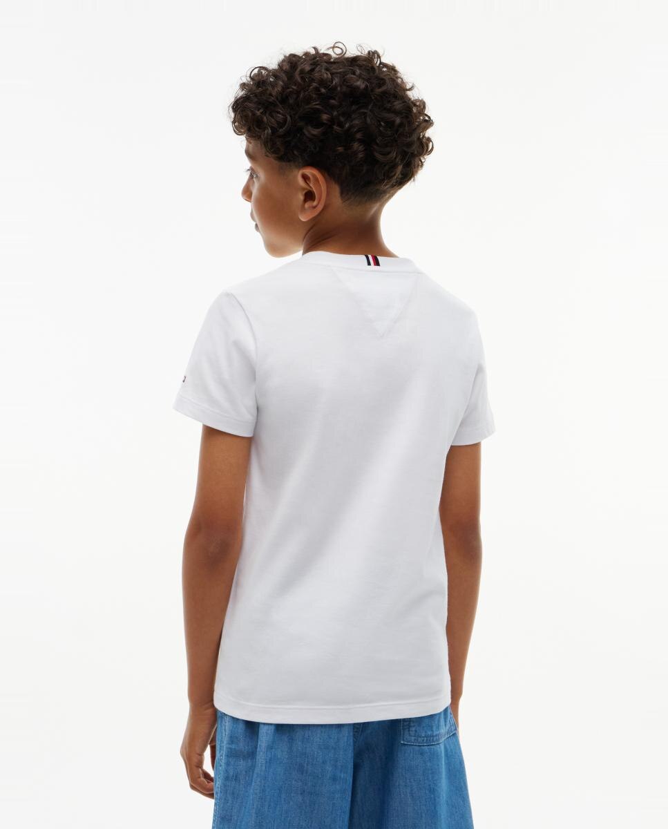 Camiseta de niño de manga corta con logo en el pecho - Tommy Hilfiger - Blanco Blanco-2