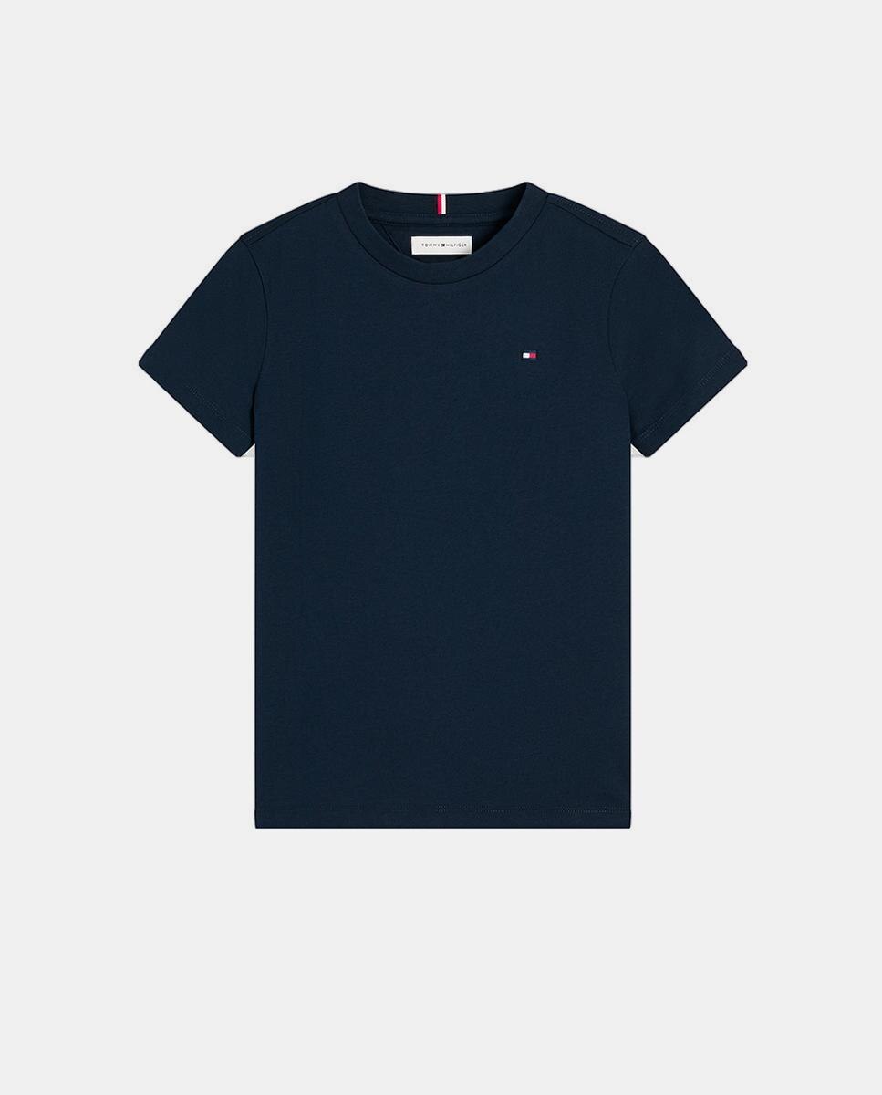 Camiseta de niño de manga corta con logo bordado en la espalda - Tommy Hilfiger - Azul marino Azul marino-5