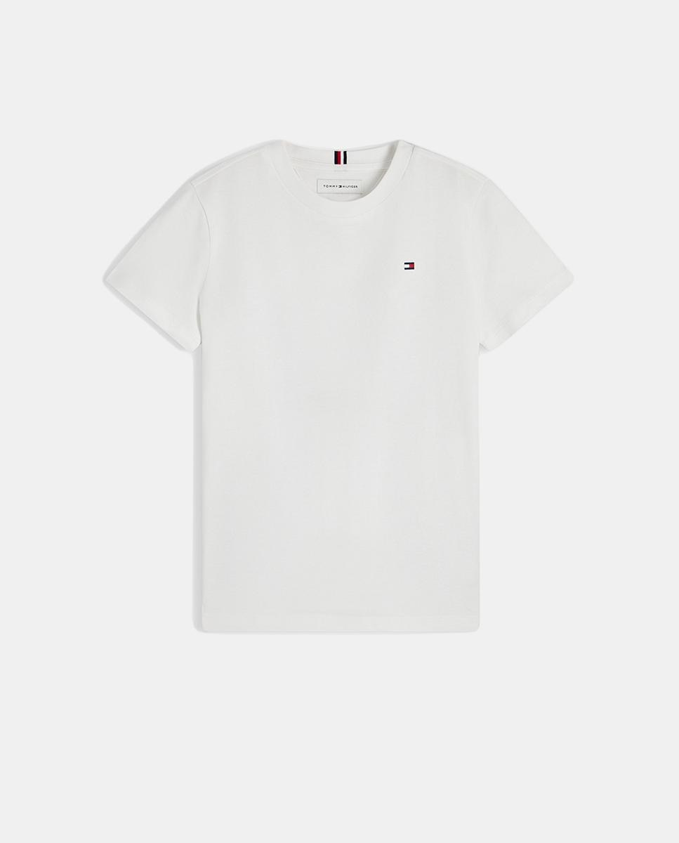 Camiseta de niño de manga corta con logo bordado en la espalda - Tommy Hilfiger - Blanco Blanco-5
