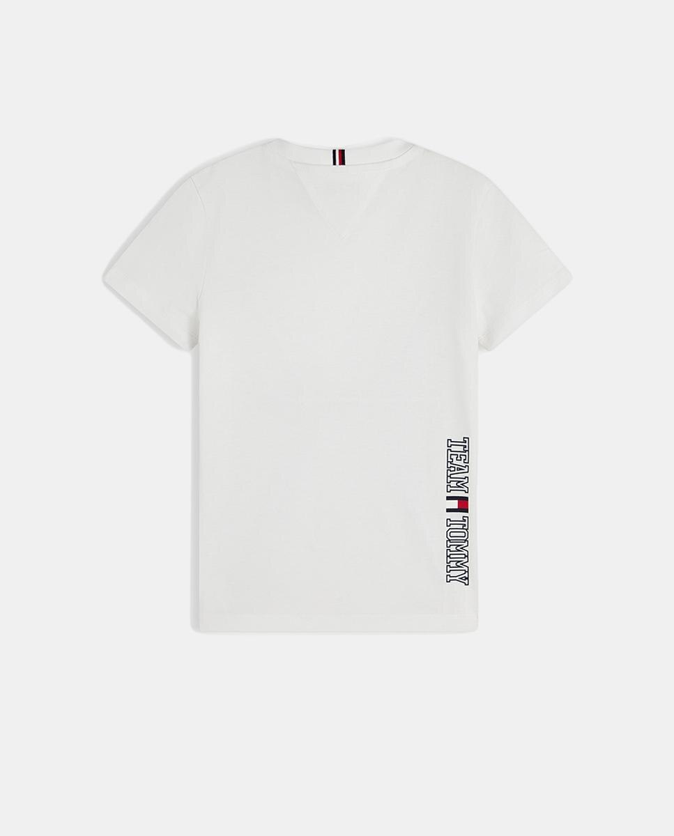 Camiseta de niño de manga corta con logo bordado en la espalda - Tommy Hilfiger - Blanco Blanco-6
