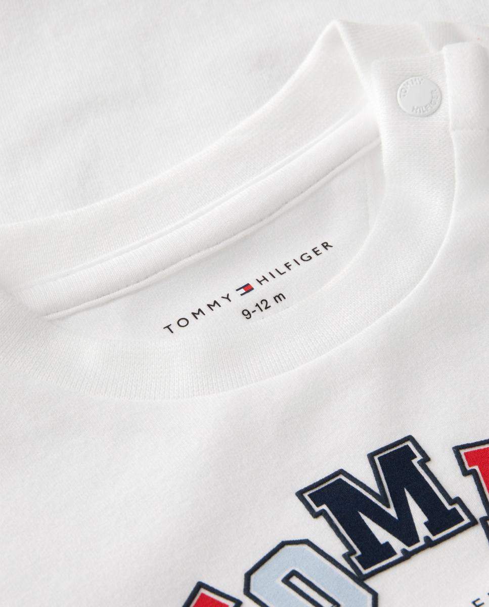T-shirt de Bebé com Manga Comprida Tommy Hilfiger Branco-3