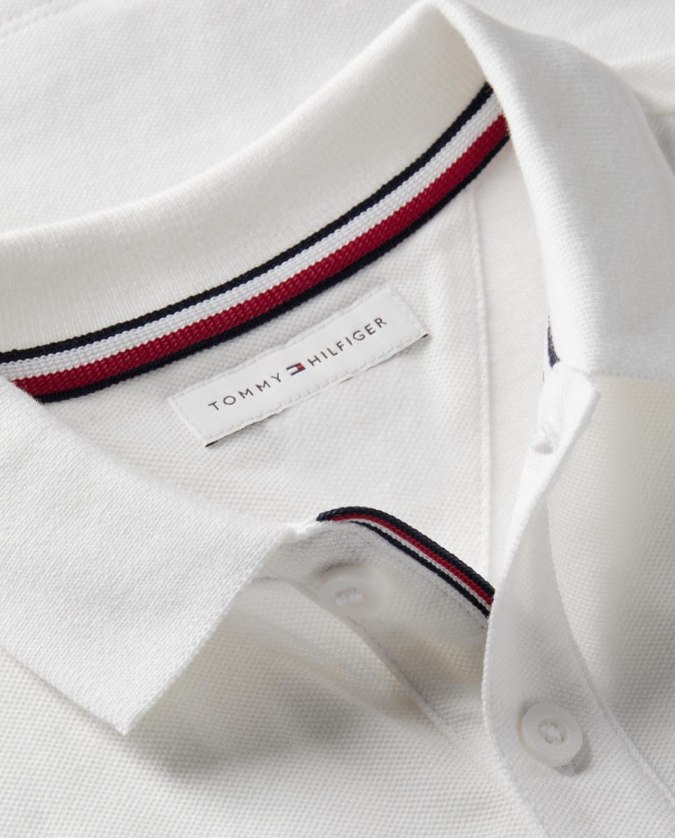 Polo de Bebé com Manga Comprida e Bandeira Bordada no Peito Tommy Hilfiger Branco-3