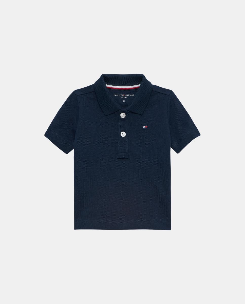 Polo de Bebé com Logótipo Bordado Azul-1