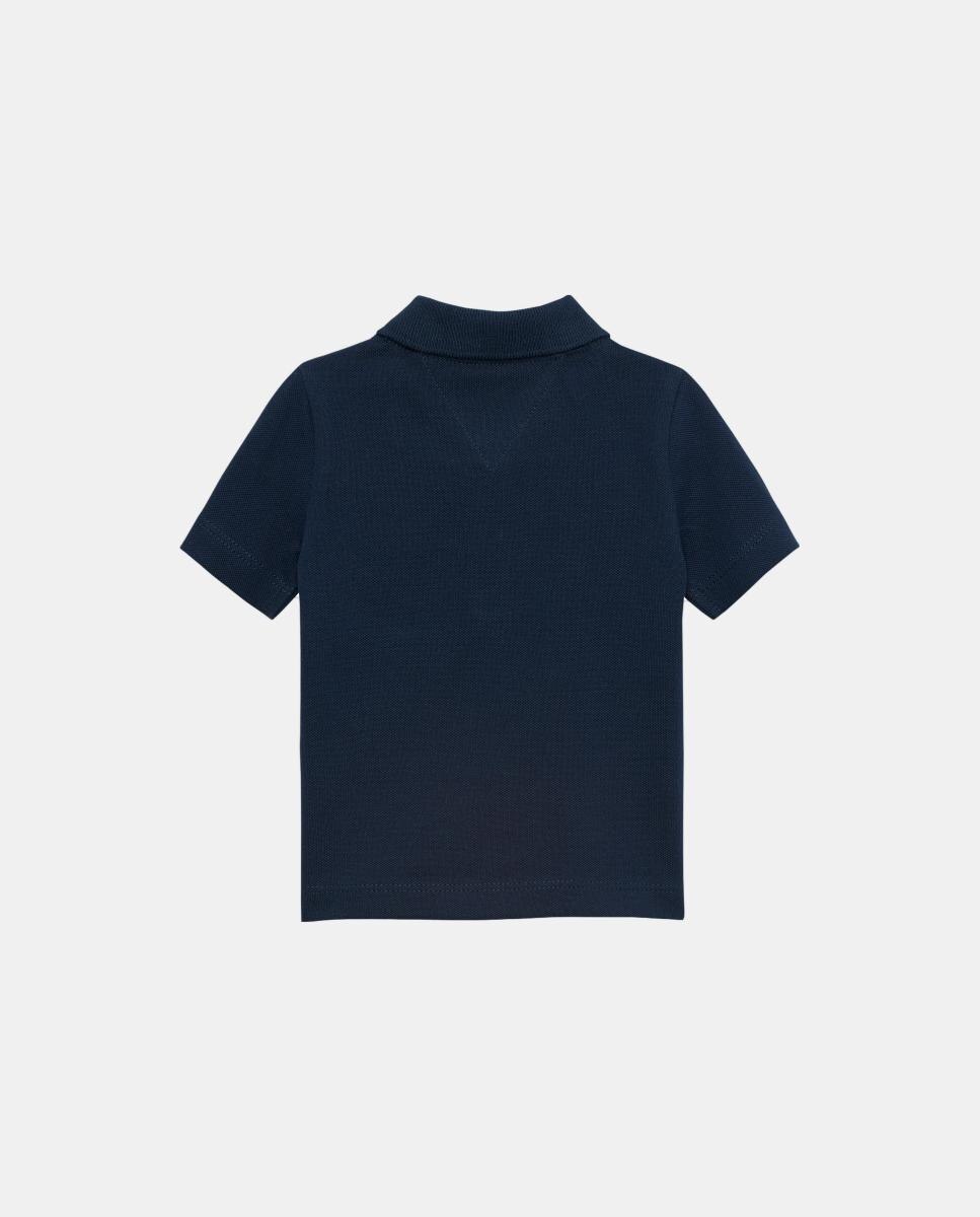 Polo de Bebé com Logótipo Bordado Azul-2