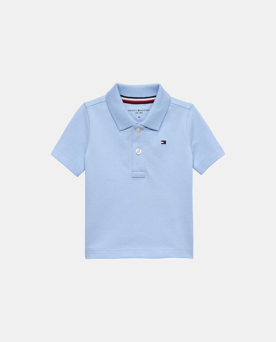 Polo de Bebé com Logótipo Bordado Azul-1