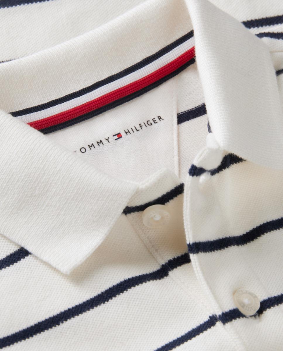 Pólo de bebé com manga comprida Tommy Hilfiger Branco-3