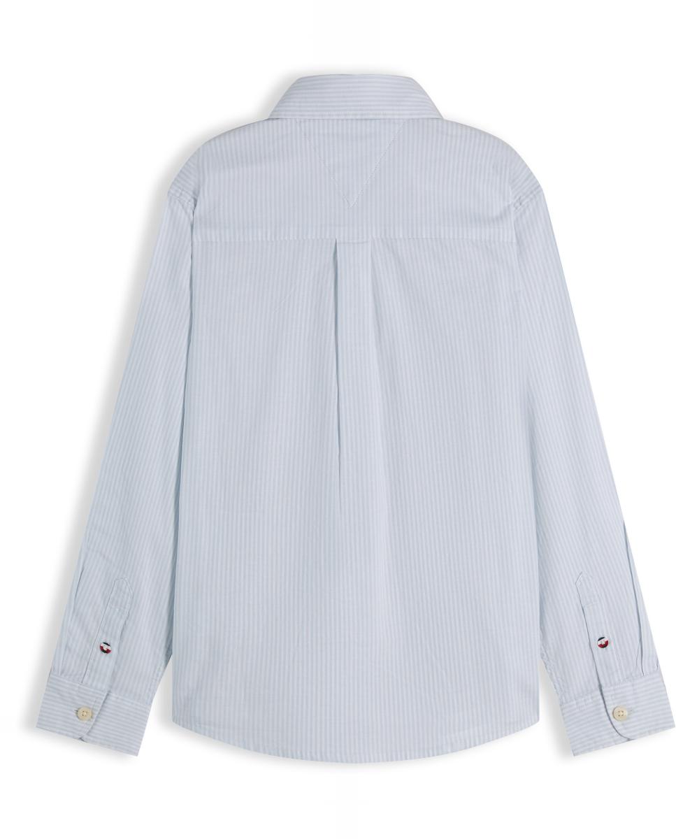 Camisa de Bebé às Riscas com Gola Abotoada Azul-2