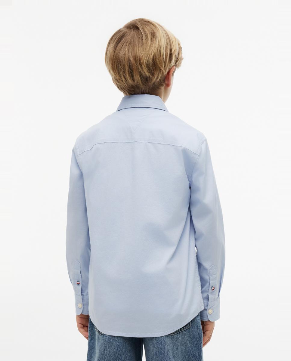 Camisa de Popelina Azul-claro-2