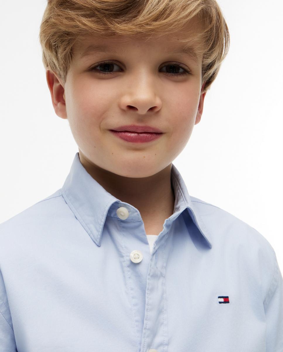 Camisa de Popelina Azul-claro-3