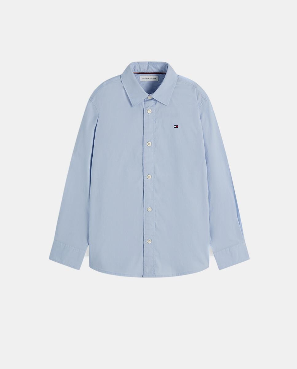 Camisa de Popelina Azul-claro-5